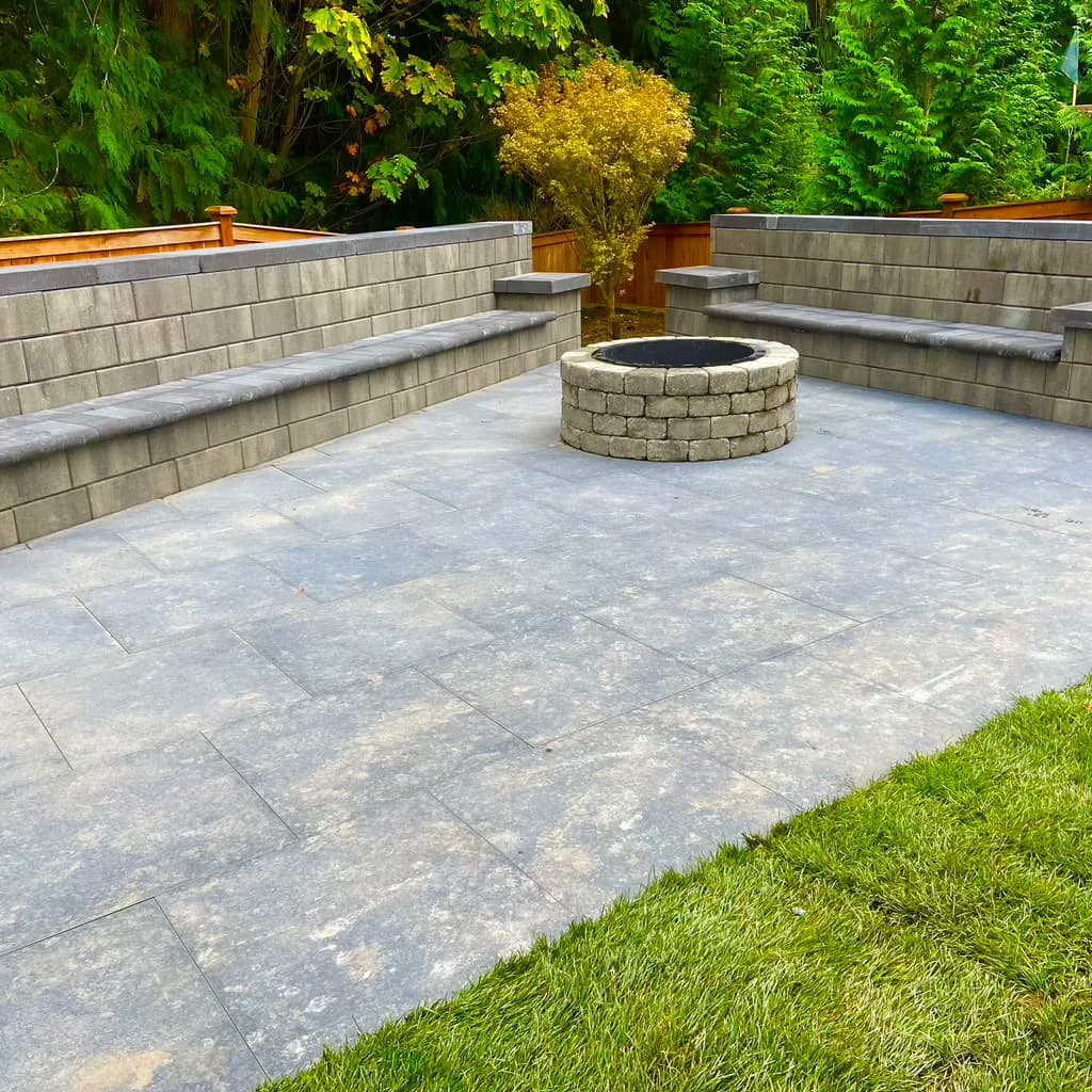 Outdoor patio and fire pit project