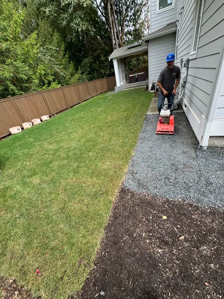Sod installation with roller